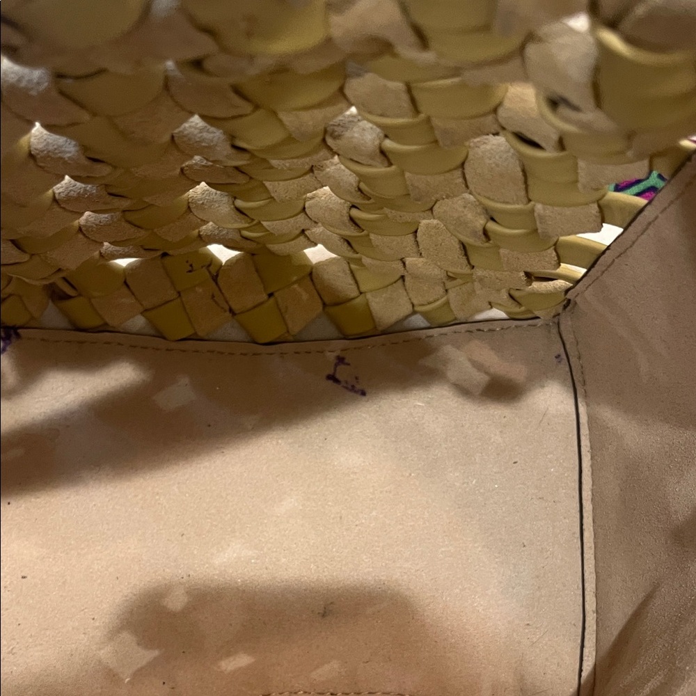 Tory Burch Yellow and Tan Woven Shoulder Bag - Picture 4 of 6